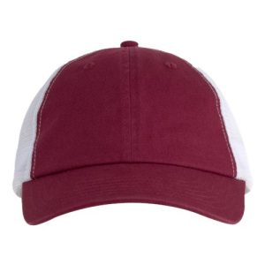 Washed Trucker Cap - Maroon/ White