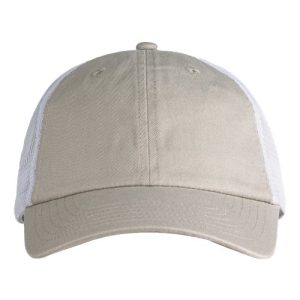 Washed Trucker Cap - Stone/ White