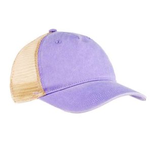 Pigment-Dyed Trucker Cap - Light Purple/ Khaki