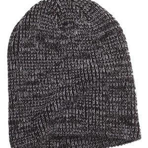 Ribbed Marled Beanie - Navy/ Grey