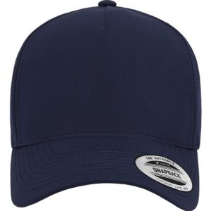 Five-Panel Snapback with Perforated Cap - Navy