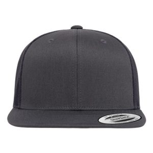 Retro High Profile Trucker Cap - Charcoal