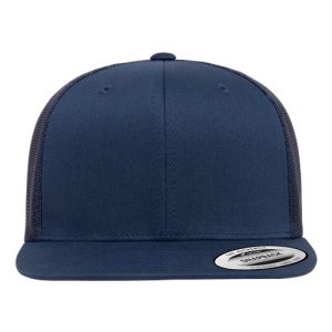 Retro High Profile Trucker Cap - Navy