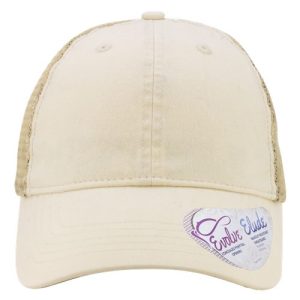 Women's Washed Mesh-Back Cap - Vanilla/ Longhorn/ Khaki