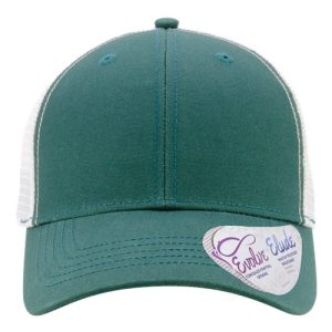 Women's Modern Trucker Cap - Emerald/ White