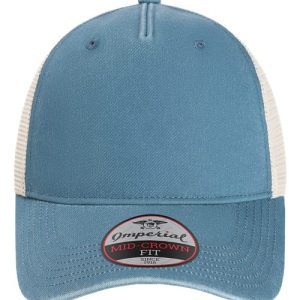 The Gambit Mesh Back Cap - Breaker Blue/ Stone