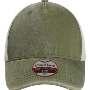 The Gambit Mesh Back Cap - Olive Green/ Stone