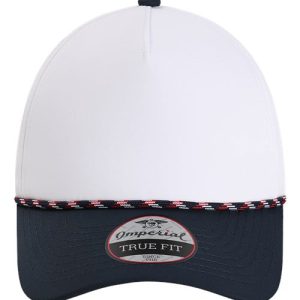 The Wrightson Cap - White/ Navy/ Navy/ Red/ White
