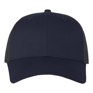 Mesh-Back Twill Trucker Cap - Navy/ Charcoal