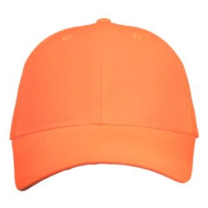 Mesh-Back Twill Trucker Cap - Neon Orange