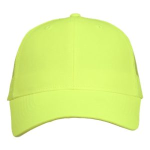 Mesh-Back Twill Trucker Cap - Neon Yellow