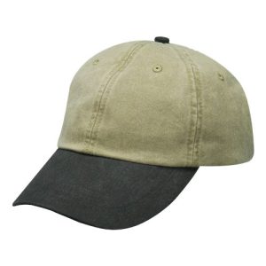 Optimum Pigment-Dyed Dad Hat - Khaki/ Black