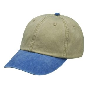 Optimum Pigment-Dyed Dad Hat - Khaki/ Royal