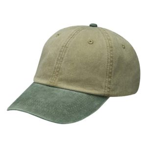 Optimum Pigment-Dyed Dad Hat - Khaki/ Spruce Green