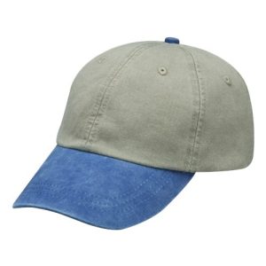 Optimum Pigment-Dyed Dad Hat - Stone/ Royal