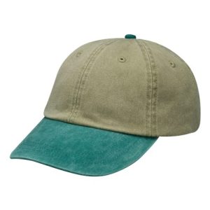 Optimum Pigment-Dyed Dad Hat - Khaki/ Aqua