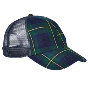 Vibe Cap - Forest/ Navy Plaid