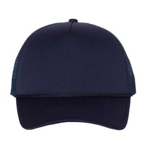 Foam Mesh-Back Trucker Cap - Navy/ Navy