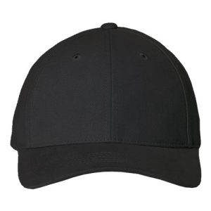 Heavy Brushed Twill Structured Cap - Black