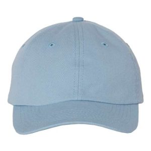Youth Small Fit Bio-Washed Dad Hat - Baby Blue
