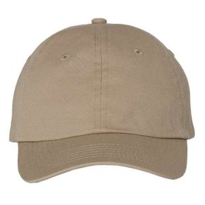Youth Small Fit Bio-Washed Dad Hat - Khaki
