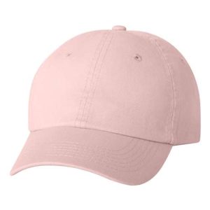 Youth Small Fit Bio-Washed Dad Hat - Light Pink