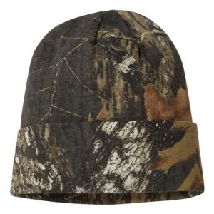 12" Licensed Camo Cuffed Beanie - Mossy Oak BreakUp