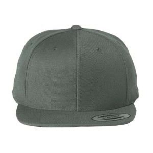 Premium Flat Bill Snapback Cap - Dark Grey