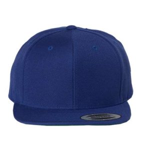 Premium Flat Bill Snapback Cap - Royal Blue