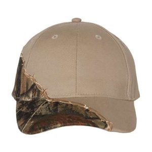 Licensed Camo with Barbed Wire Embroidery Cap - AP/ Tan