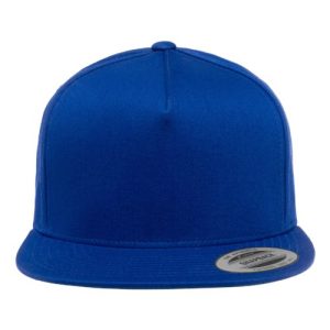 Five-Panel Cotton Twill Snapback Cap - Royal Blue