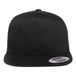 Five-Panel Classic Trucker Cap - Black