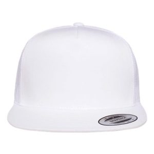 Five-Panel Classic Trucker Cap - White
