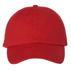 Bio-Washed Chino Twill Cap - Red