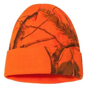 12" Licensed Camo Cuffed Beanie - Blaze Realtree AP