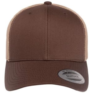 Retro Trucker Cap - Brown/ Khaki