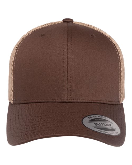Retro Trucker Cap - Brown/ Khaki