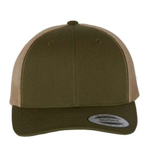 Retro Trucker Cap - Moss/ Khaki