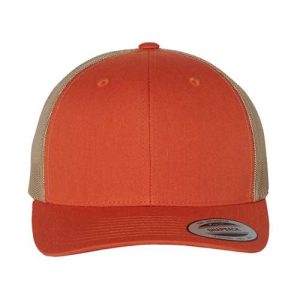 Retro Trucker Cap - Rustic Orange/ Khaki