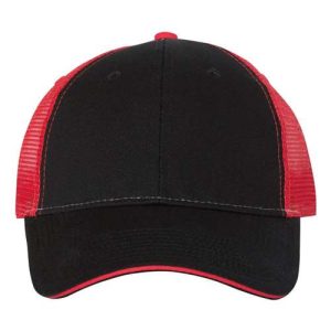 Sandwich Trucker Cap - Black/ Red