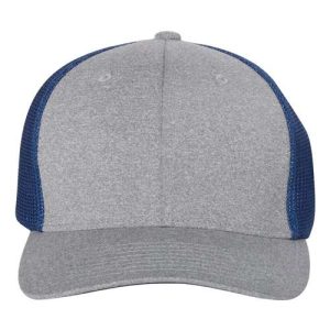 Mélange Trucker Cap - Heather Grey/ Royal