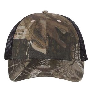 Licensed Camo Mesh Back Cap - Realtree Hardwoods/ Black