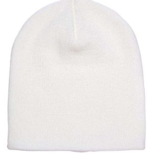 8 1/2" Beanie - White