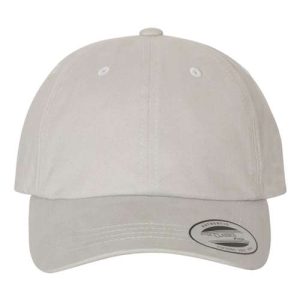 Peached Cotton Twill Dad Hat - Light Grey