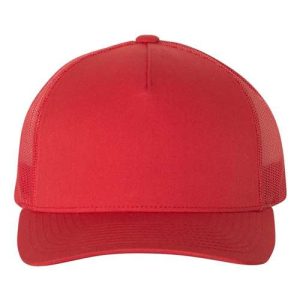 Five-Panel Retro Trucker Cap - Red