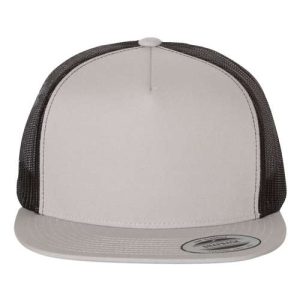 Five-Panel Classic Trucker Cap - Silver/ Black