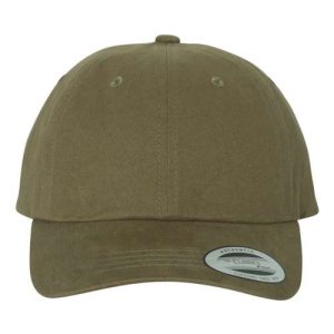 Peached Cotton Twill Dad Hat - Loden
