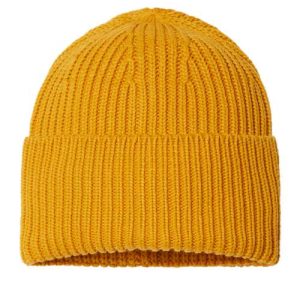 Sustainable Chunky Rib Cuffed Beanie - Mustard Yellow