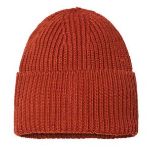Sustainable Chunky Rib Cuffed Beanie - Rusty