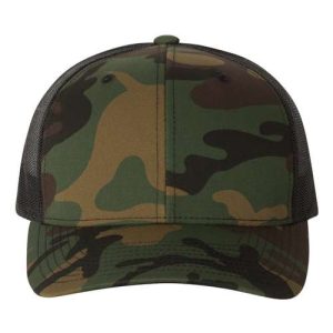 Retro Trucker Cap - Green Camo/ Black